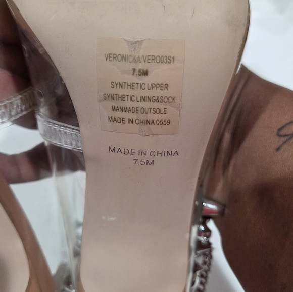Steven Madden Women's Studded Clear Heels Size 7.5. - Picture 7 of 11